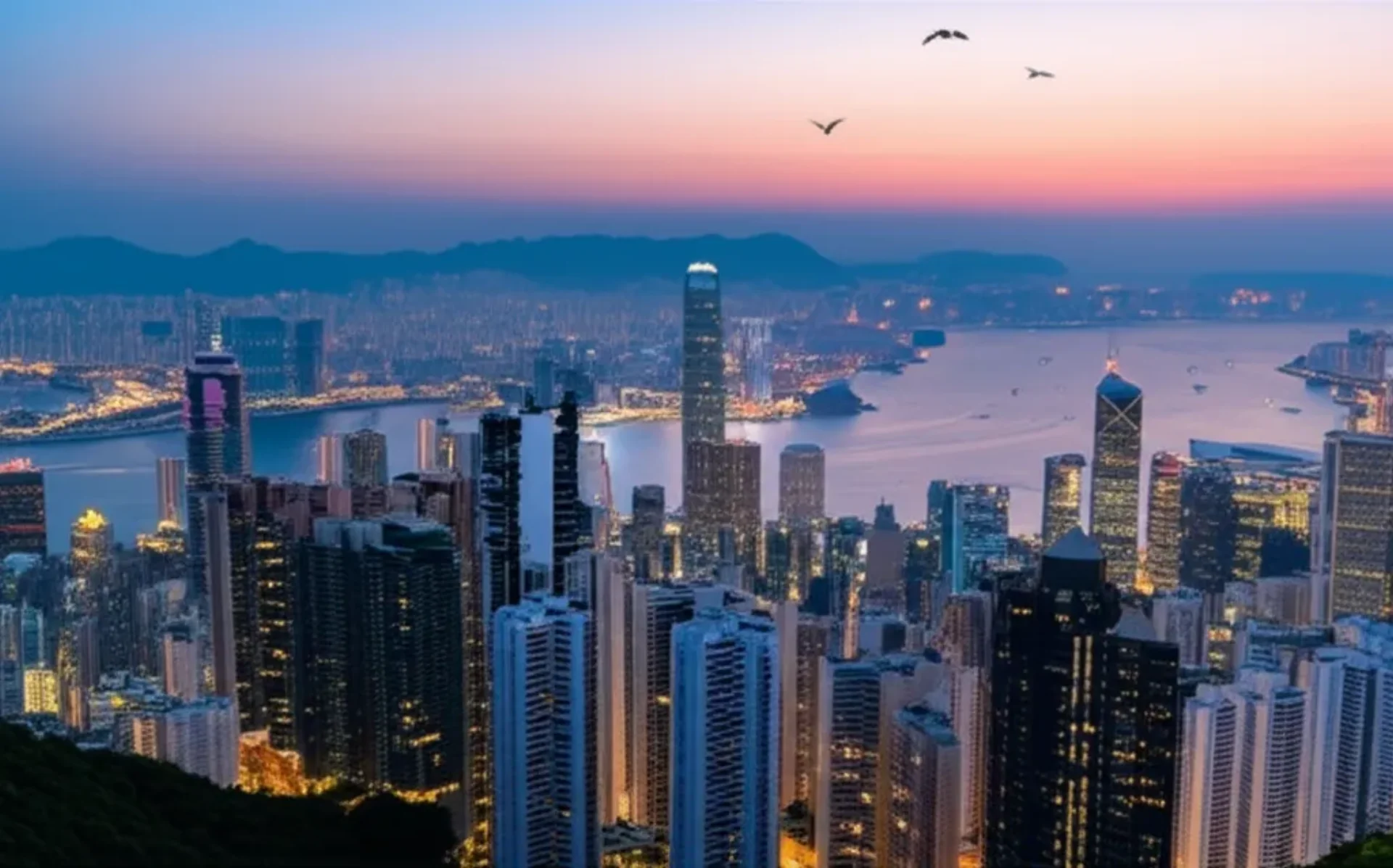 Hong Kong skyline view - Premium travel services for luxury transportation and VIP experiences in Hong Kong, China and Macau